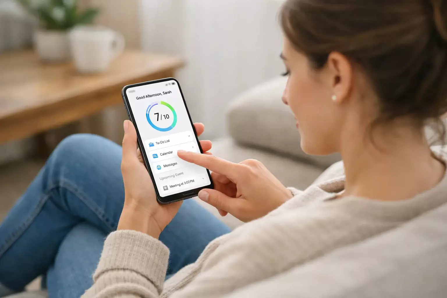 Persona che naviga app scommesse su smartphone moderno