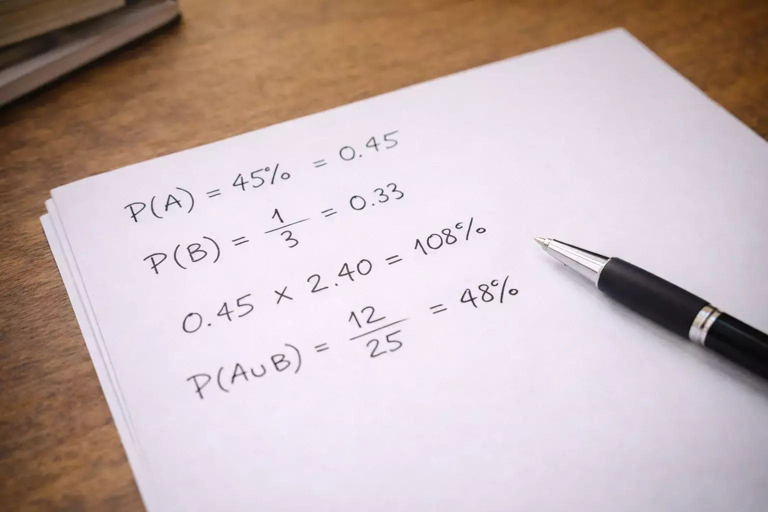 Foglio con calcoli matematici e appunti di analisi